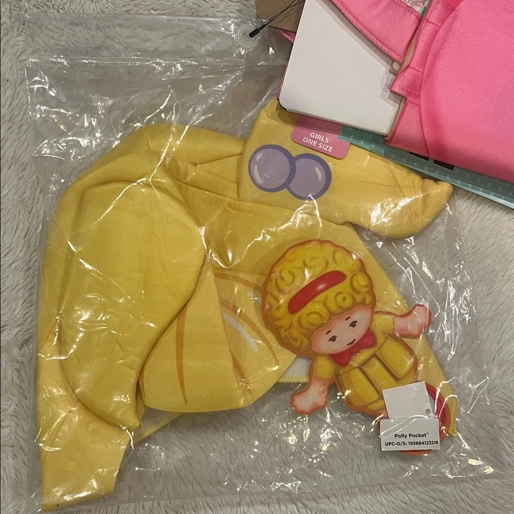 *NEW* POLLY POCKET GIRLS PINK HEART LOCKET COSTUME ONE SIZE - Picture 8 of 8